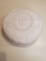 Kufi de prière pour homme blanc thumbnail 1