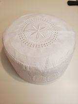 Kufi de prière pour homme blanc thumbnail 2